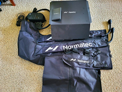 Hyperice Normatec 3 Air Compression Leg Massager Boots Black w/ Control Unit