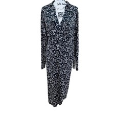 Torrid Studio Knit Surplice Faux Wrap Heart Dress Black White Size 2X edgy