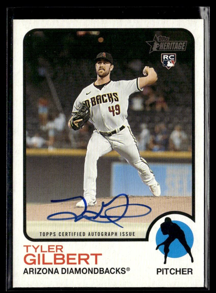 2022 Topps Heritage Real One Autograph RC Auto Tyler Gilbert Diamondbacks
