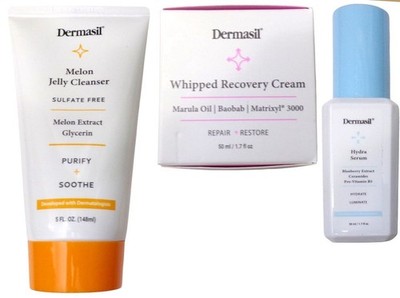 Dermasil Hydra Serum, Recovery Cream, Jelly Cleanser (Set of 3)