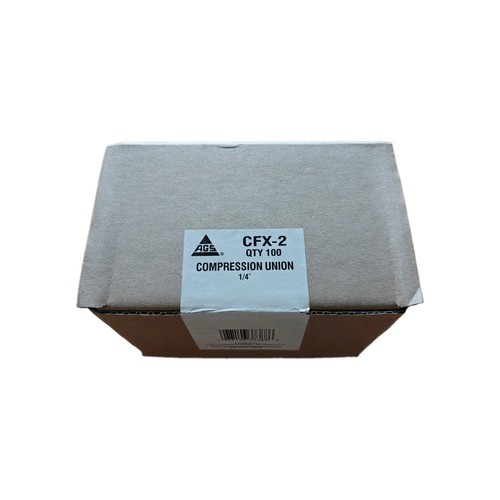 AGS 1/4" COMPRESSION UNION FITTINGS CFX-2 100PCS
