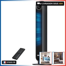 DREO 20dB ventilateur colonne silencieux, Vitesse 7,6 m/s - Oscillant à 90° vent