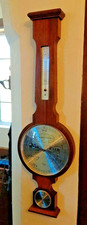 Short & Mason Wall Mounted Large Wooden Aneroid Banjo Barometer 28 X 9 Inches