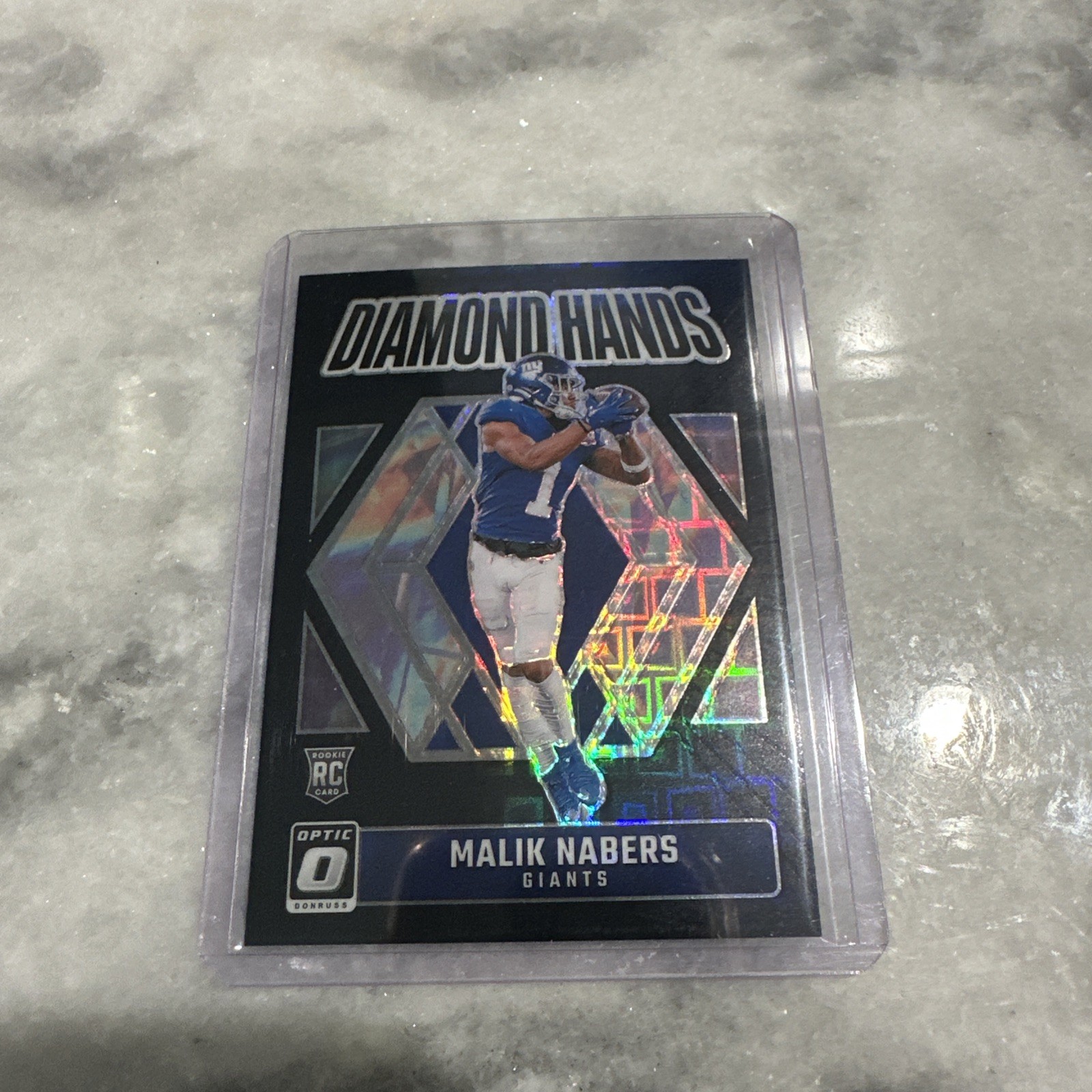 Malik Nabers 2024 Optic Diamond Hands Black Pandora /25 RC Giants SSP 🔥🔥🔥