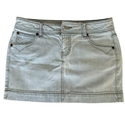 Wear It Declare It Denim Mini Skirt Size 7 Light Blue Jean Pocket Y2K Retro VTG