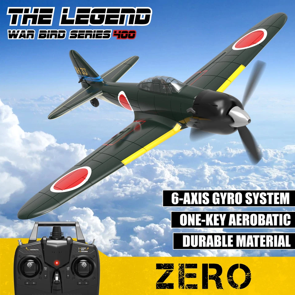 Aircraft 400mm 2.4G 6-Axis Remote Control Airplane RC Plane 761-15 RTF Fighter - Image 2 of 4