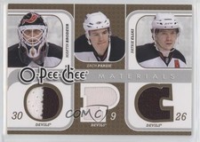 2008 O-Pee-Chee Triple Materials Martin Brodeur Zach Parise Patrik Elias HOF 5ui
