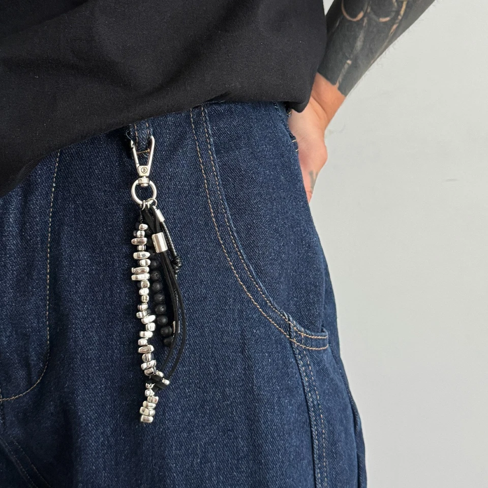 Llavero de roca de lava para hombre Cinturón Cadena Cartera Cadena Jeans Pantalones Cadena Cartera Dije Foto 2 de 4