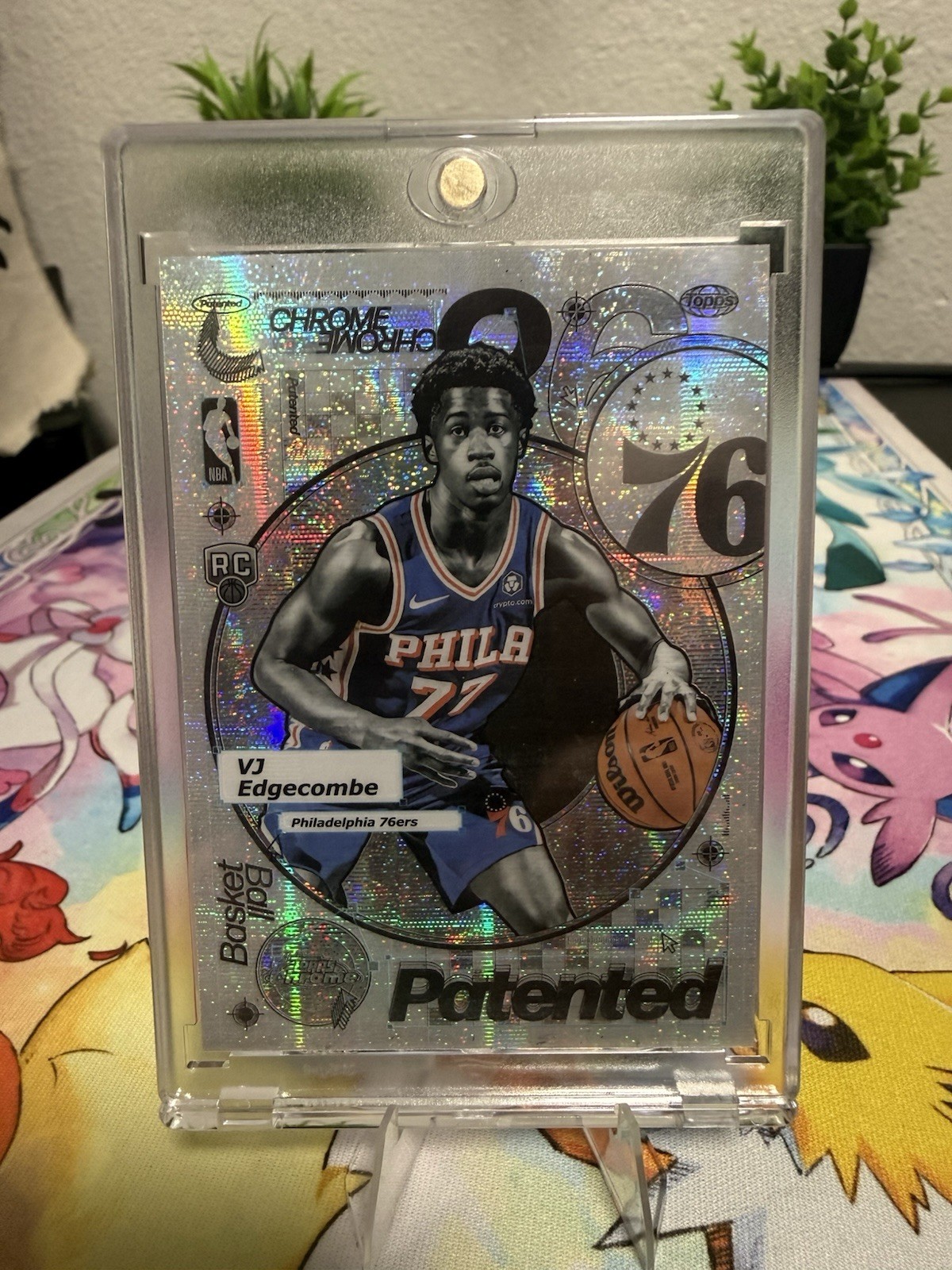 Topps 2025 Chrome Patented Rookie Hologram VJ Edgecombe Philadelphia 76ers