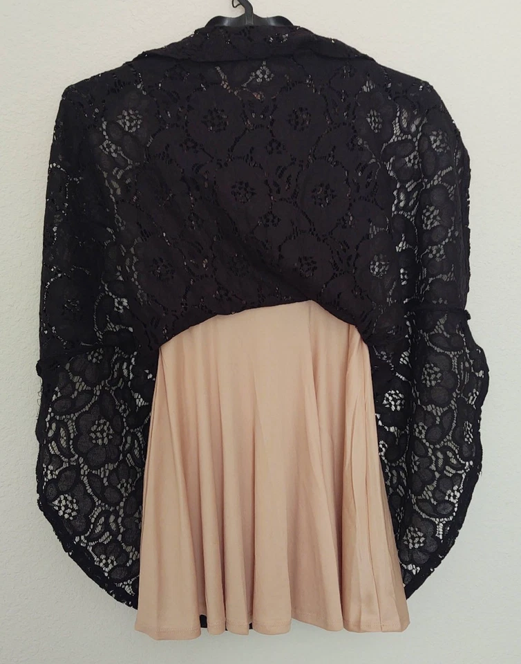 Vestido de encaje negro suave para ocasiones especiales de niñas de ediciones raras (niño grande talla 8) Foto 4 de 4