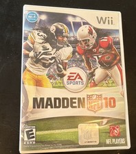 EA Sports Madden NFL 10 Nintendo Wii Complete w/ Case Manual Disc NTSC-U/C E