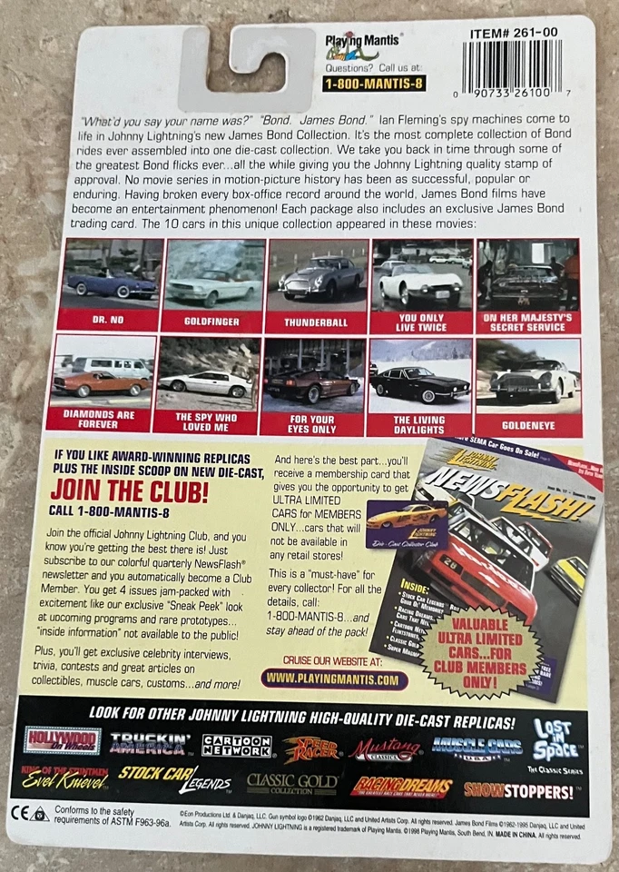 Johnny Lightning James Bond 007 GoldenEye Aston Martin 1:64 Die-Cast - Image 4 of 4