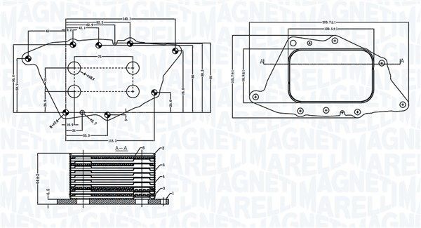 Magneti Marelli ÖLküHler, MotoröL 350300004900 FüR BMW Mini-image