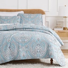 Twin XL Comforter Quilt Set, Dorm Bedding Twin / Twin XL 36 - Pure Melody Aqua