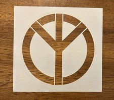 Peace Sign Reusable 10 MIL Laser Cut Mylar Stencil Painting Craft Supplies