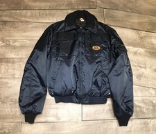 Vintage Navy Blue Stearns USCG-Approved Flotation Bomber Jacket Size Large 42-44