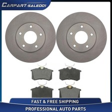 11.06" Rear Disc Brake Rotors Brake Pads Kit for 2016 Peugeot 2008 1.6L