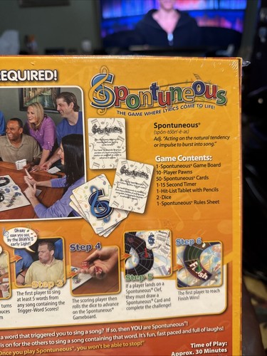 Spontuneous The Song Game - Sing It or Shout It, Gioco da Tavolo per Family Party - NUOVO - Foto 7 di 12