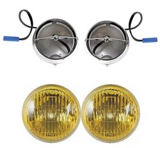 New 1968 Mustang Gt Fog Light Lamps Housings And Amber Bulbs Set Of 2 Pair New 1968 Mustang Gt Fog Light Lamps Housings And Amber Bulbs Set Of 2 Pair