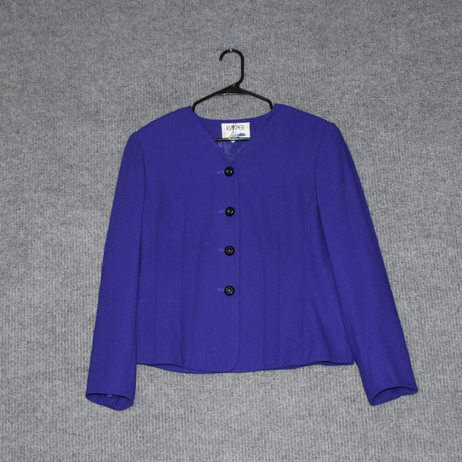 Vintage Kasper for ASL Blazer Jacket Womens 10 Blue Career Work Office