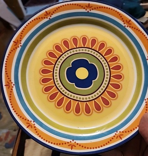 4 Pier 1 Mexicali Pcs 1~10.75" Dinner 1~8.5" Salad Plate & 2~4" Dipping Bowls K - Picture 9 of 10