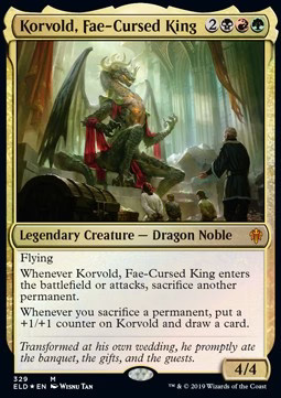 Magic/MTG Korvold, Fae-Cursed King XELD-329 Mythic Englisch Excellent Foil