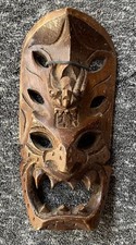 HAND CARVED TIKI Wall Decor INDONESIAN Mask