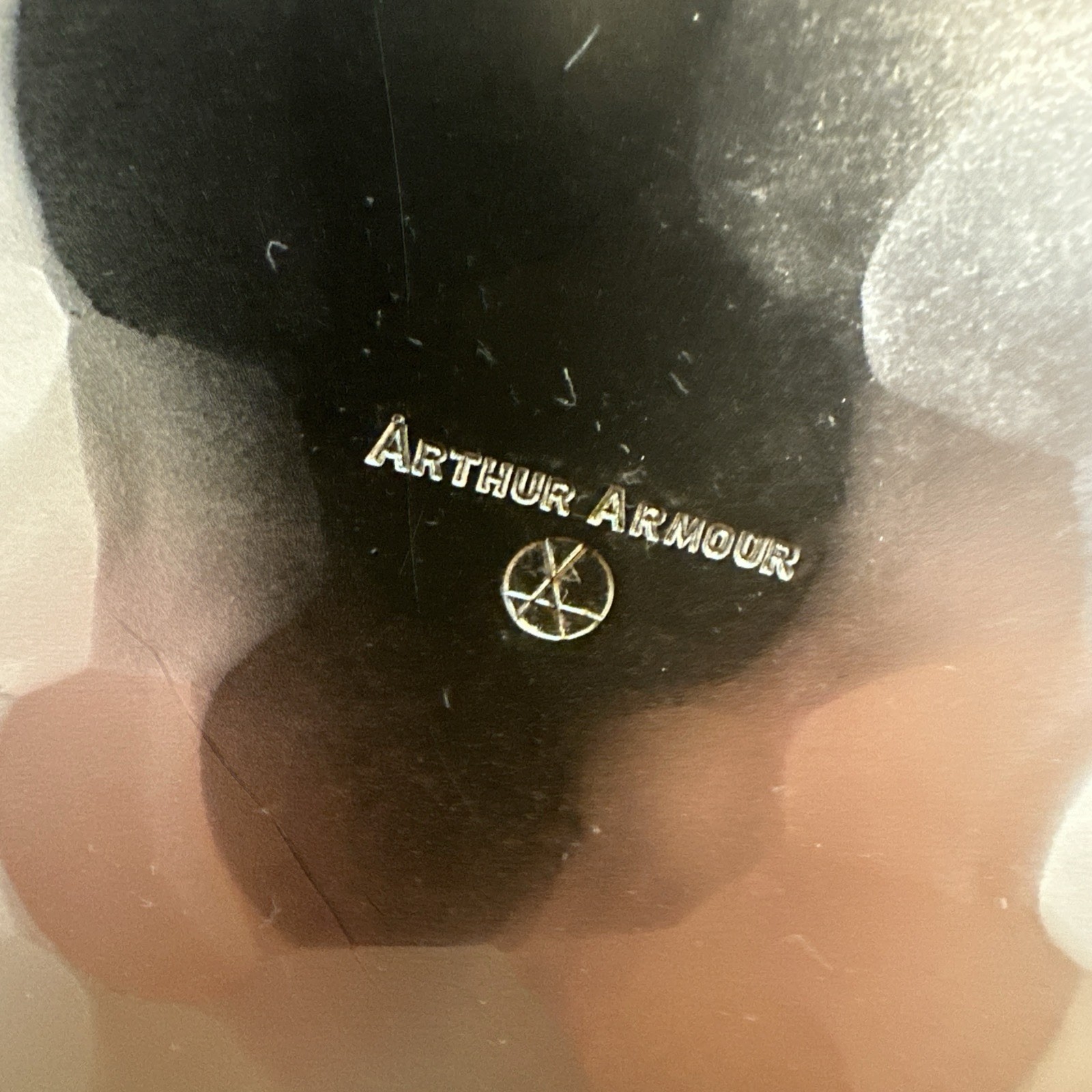 Arthur Armour Hammered Aluminum Gold Tray Tree Church Scene 11-5/8" x 11-5/8"