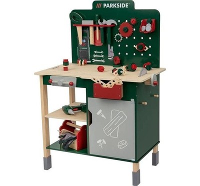 Playtive  Holz-Werkbank Kinder Spiel mit realistischen Soundeffekten ab 3 Jahren