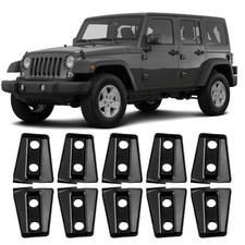 Hood Door Hinge Cover Set For Jeep Wrangler Jk Jku Unlimited 2007-17 10pcs
