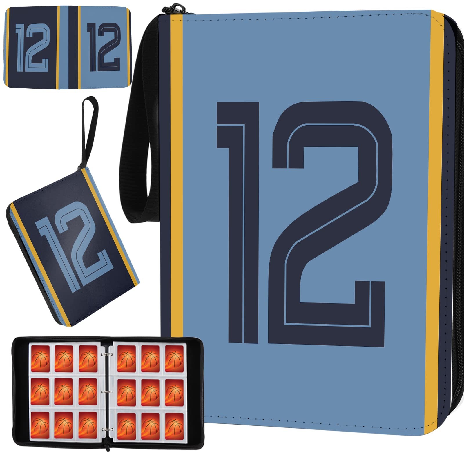 Basketball Card Binder with Sleeves 900 Pocket, #12 Basketball Card Holder fo...