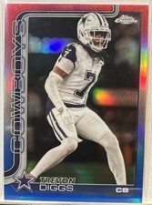 2025 Topps Chrome Football Trevon Diggs red white and blue