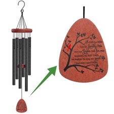 Memgift Memorial Wind Chimes for Outside- Sympathy Gift for Loss of Mom or Da