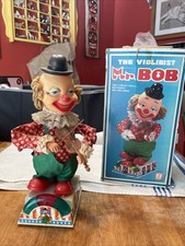 Vintage MR. Bob The Violinist Musical Toy Clown w/ Box.