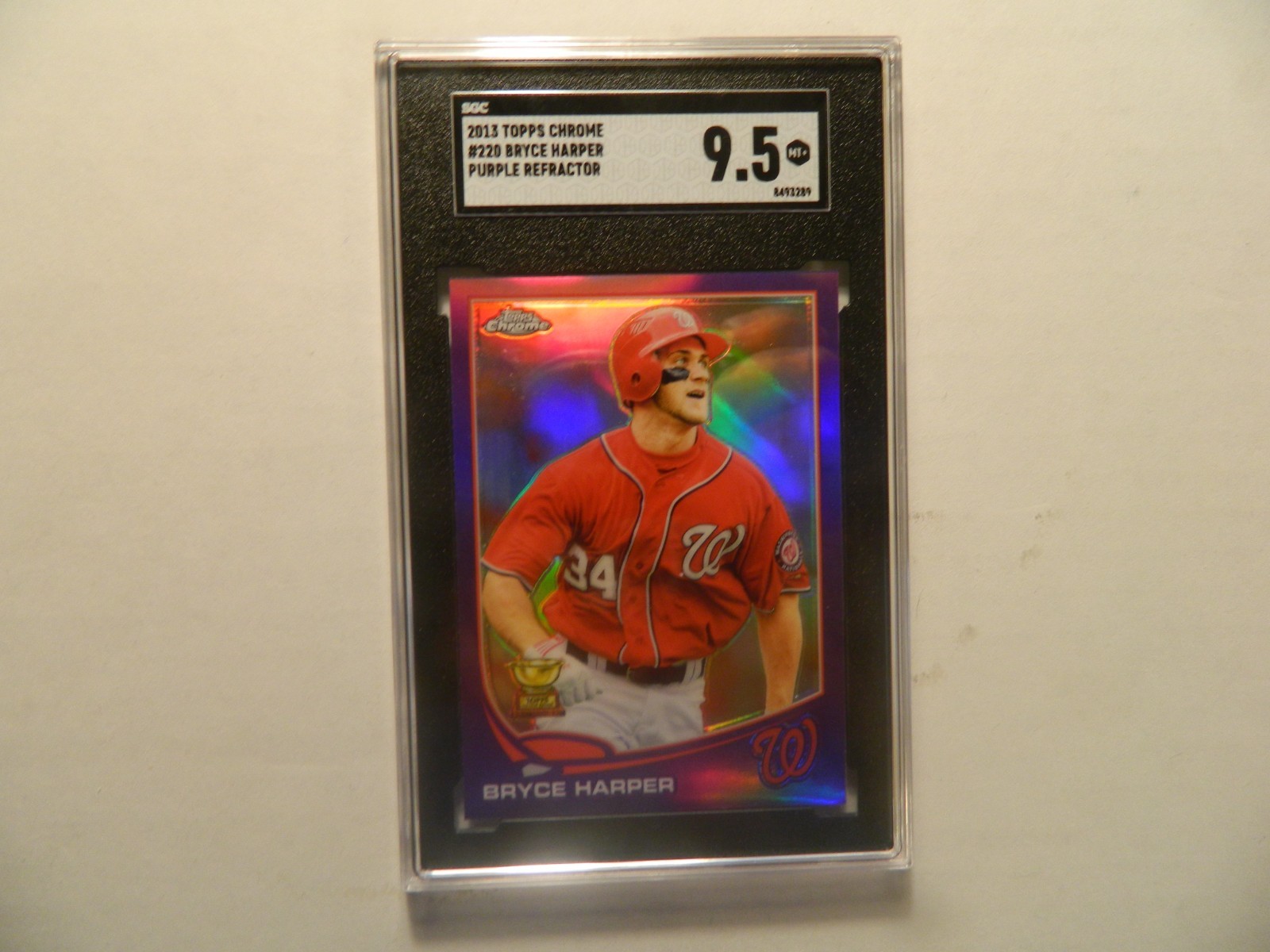 2013 Topps Chrome Purple Refractor ALL Star Rookie Card of Bryce Harper SGC 9.5