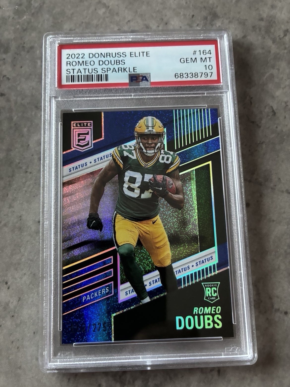 Romeo Doubs Panini Donruss Elite #164 Status Sparkle
