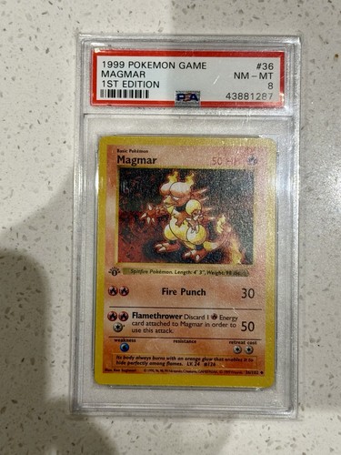 Magmar (1st Edition) graded PSA 8 for sale on eBay
