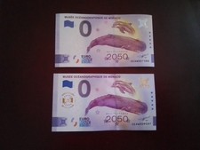 Billet 0 zero Euro UEAW-5  Musée océanographique Monaco 2025 normal + Anniversa