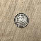 1861 Seated Liberty Half Dime 5c High Grade XF - AU Details #BT