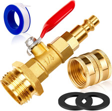 Dual Purpose Winterize Adapter with Quick Plug 3/4" GHT Thread, Brass Made Winte