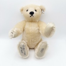 1986 STEIFF MARGARET STRONG BEAR 0158/31 20 IVORY MOHAIR LEATHER PAWS SIGNED
