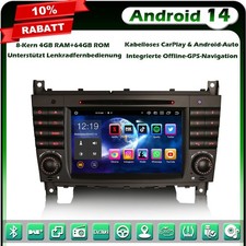 8-Kern Android 14 Autoradio 64GB CarPlay Navi Mercedes C/CLC/G Klasse W203 W463 8-Kern Android 14 Autoradio 64GB CarPlay Navi Mercedes C/CLC/G Klasse W203 W463