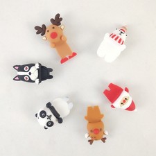  3 Pieces Papa Silicone Doll Mobile Phone Case Accessories Decoration Animal
