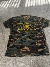 Rare Counterparts Heavy Metal Rock Vintage Band Graphic Camo T Shirt Size L