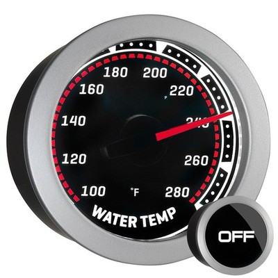 Dye Series 280 F Water-Cooled Liquid Temperature Gauge Kit - Includes Sensor