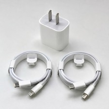20W Dual USB-C Wall Charger  2X 10FT Charging Cables