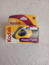 Kodak Power Flash 27 Exposure Disposable Camera Yellow Purple NIB