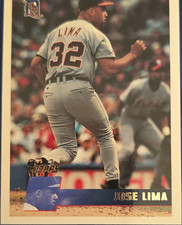 Topps 1996 Jose Lima #366 Rookie Detroit Tigers Baseball Trading Card. rookie card picture