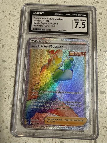 Single Strike Style Mustard (Secret) 177/163 Swsh05: Battle Styles Holo CGC 7.5