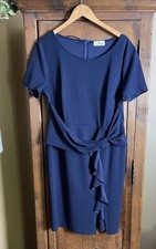 AISIZE Vintage Redefined Women’s Size 2XL NAVY  Bodycon Ruffled Back Zip Dress